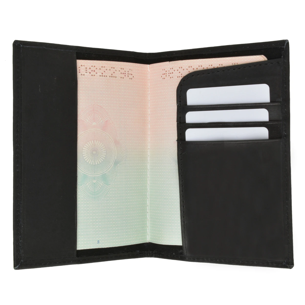 Genuine Leather Passport Credit Card Holder Wallet for Traveling 601 CF USA BLIND (C) (5)