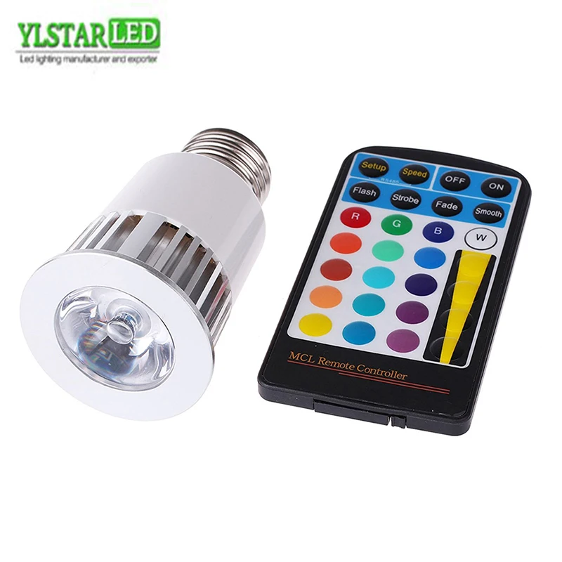 YLSTAR 5 Вт RGB лампа голову интерфейс E27 spotlight светодиодный Красочные внимания RGB spotlight постоянный синхронный функция памяти