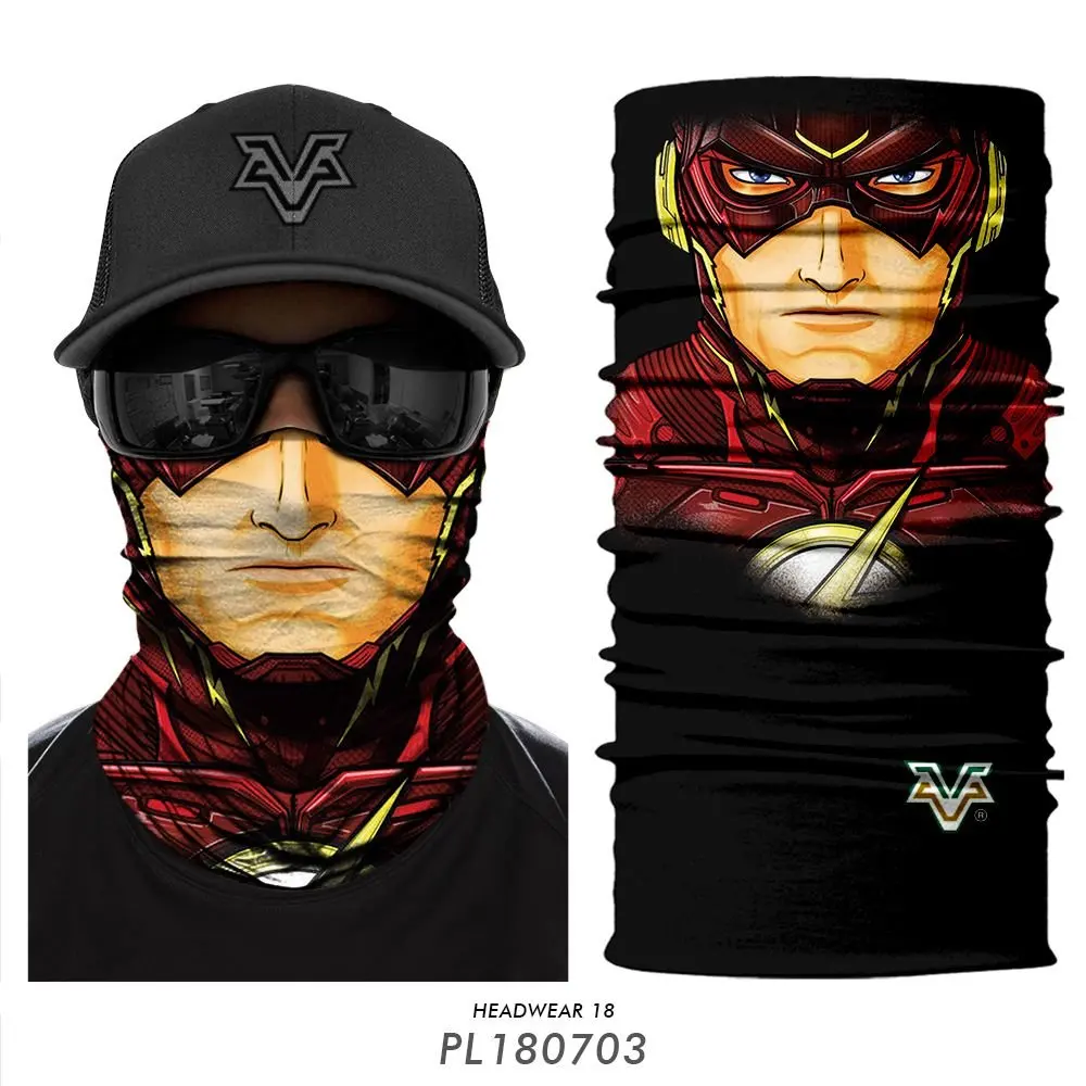 100pcs/lot 3D Marvel Superhero Neck Gaiter Headband Outdoors Bandana