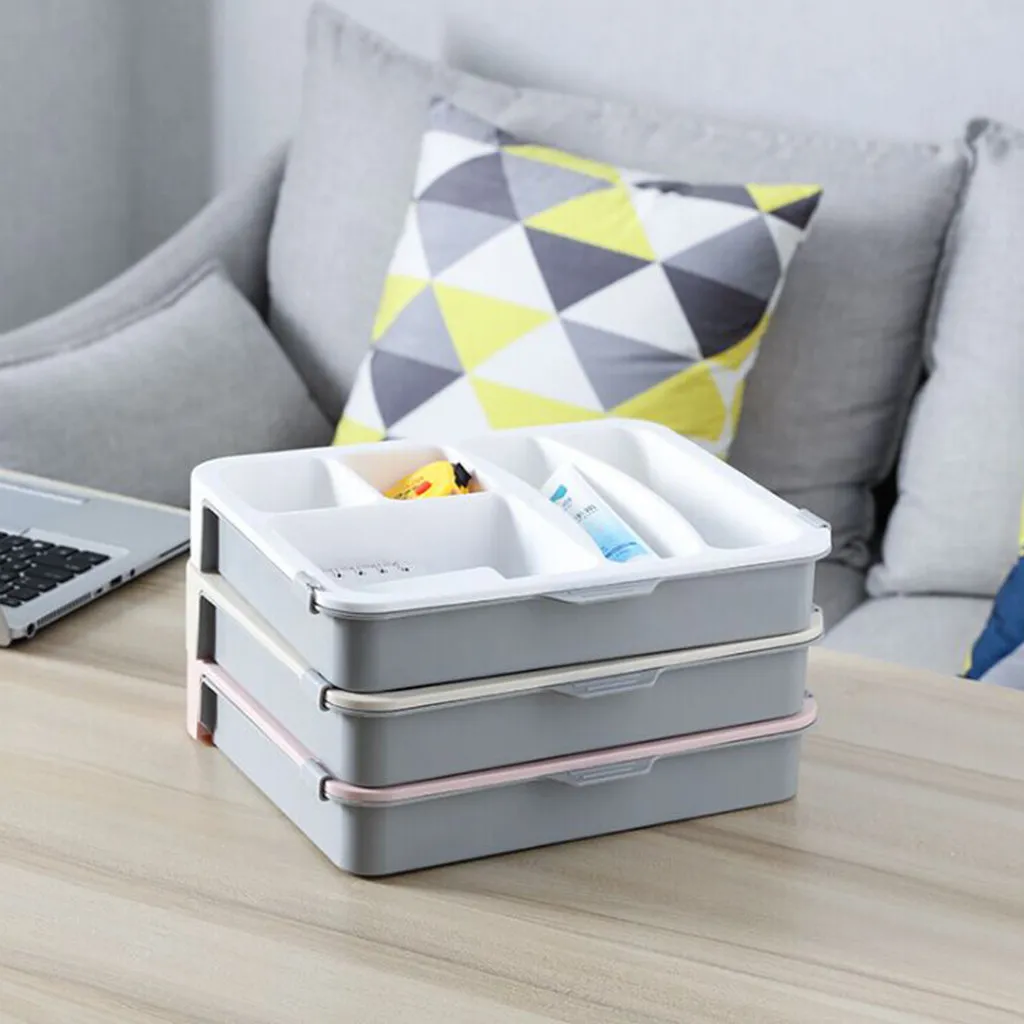 

Room Dressing Table Desktop Sundries Storage Box Double Layer Storage Box Container Case Gift Box Women Cosmetic Casket