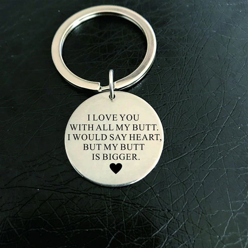 

Anniversary Gift For Men Keychain Birthday Gift For Boyfriend Or Husband Gift Funny Butt Keychain