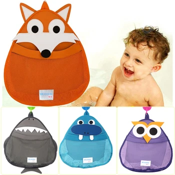 

Cartoon Baby Bath Toy Storage Bags Kids Shower Sundries Toys Tidy Organizer Net Mesh Bag Hanging Pouch Bathroom Storage Baskets