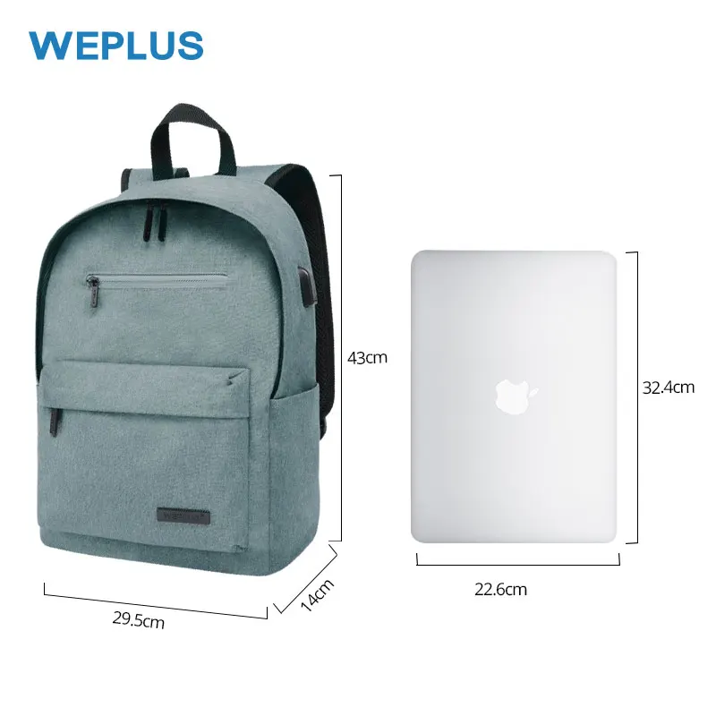 WEPLUS повседневный рюкзак зарядка через usb школьные сумки для мужчин женщин