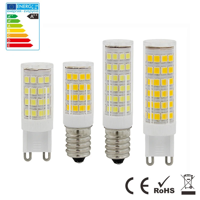 6 шт. мини E14 G9 светодио дный лампы 10 Вт 15 220 В свет кукурузы SMD2835 хрустальная люстра