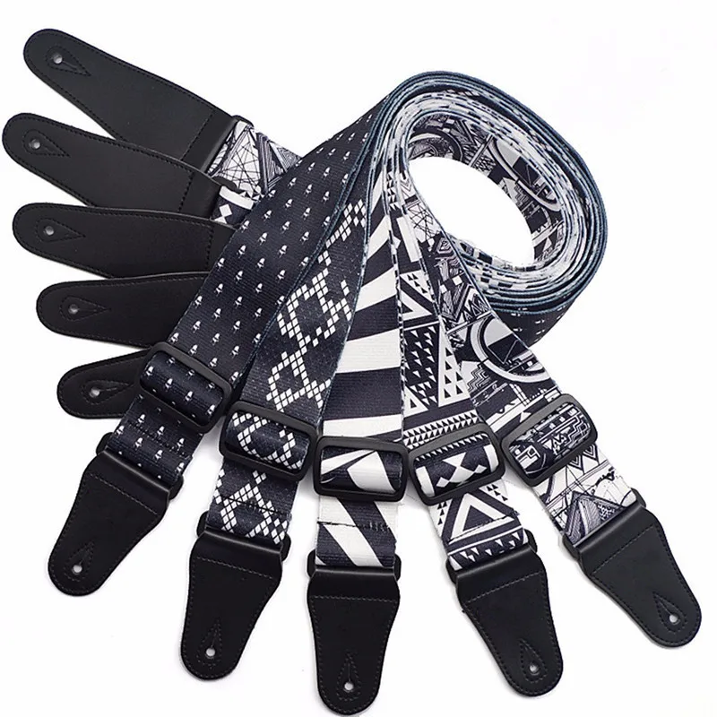 Zebra 150cm Adjustable Polyester Bass Guitar Belt Guitarra Guitar Strap
