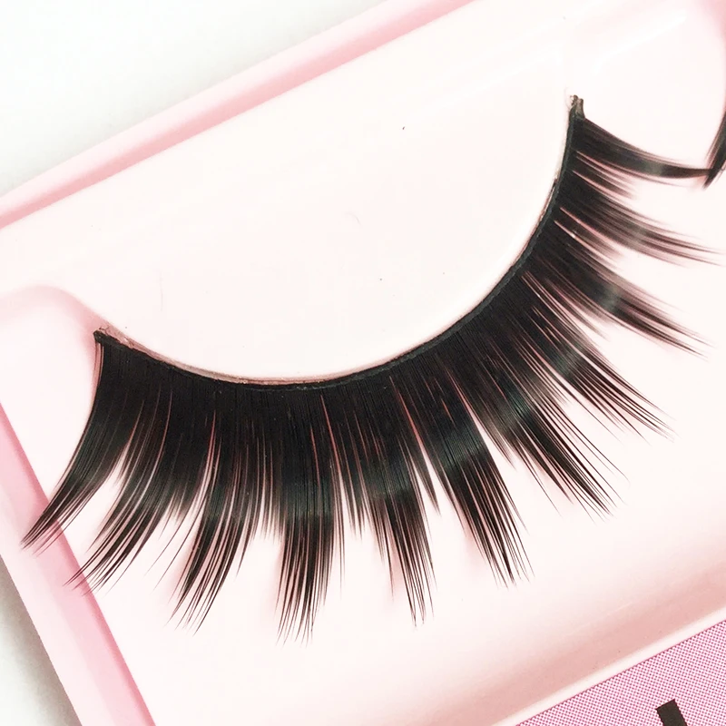 

1 Pair Women Handmade False Eyelashes Short Lashes Reusable Natural Eye Faux Cross Fake Eye Lashes For Beauty Makeup Tools