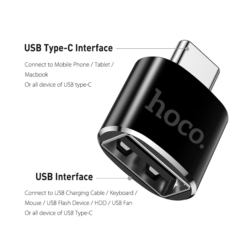 HOCO OTG адаптер usb тип-c мужчин и USB-A женщин конвертер Тип C к USB A для Macbook samsung S8 Nexus 5X6 P Oneplus 3 2