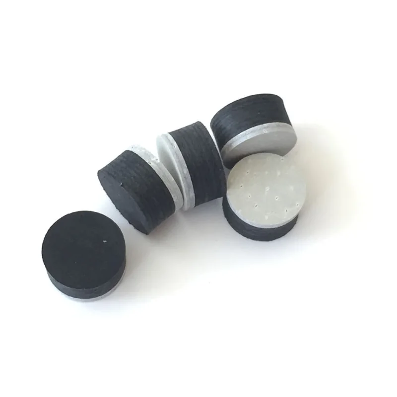 

xmlivet 2pcs/lot 12/13/14mm Two-Colors Black with White Billiards pool cue tips SS/S/M/H 9layers cue tips Billiards Supplies