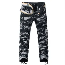 Модный бутик мужской повседневный комбинезон/мужские камуфляжные прямые брюки-карго Брюки