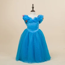 LSK 3 11T High Quality Butterfly Cinderella Dress Fancy Cartoon Cosplay Costume Girl Princess Dress Chirstmas