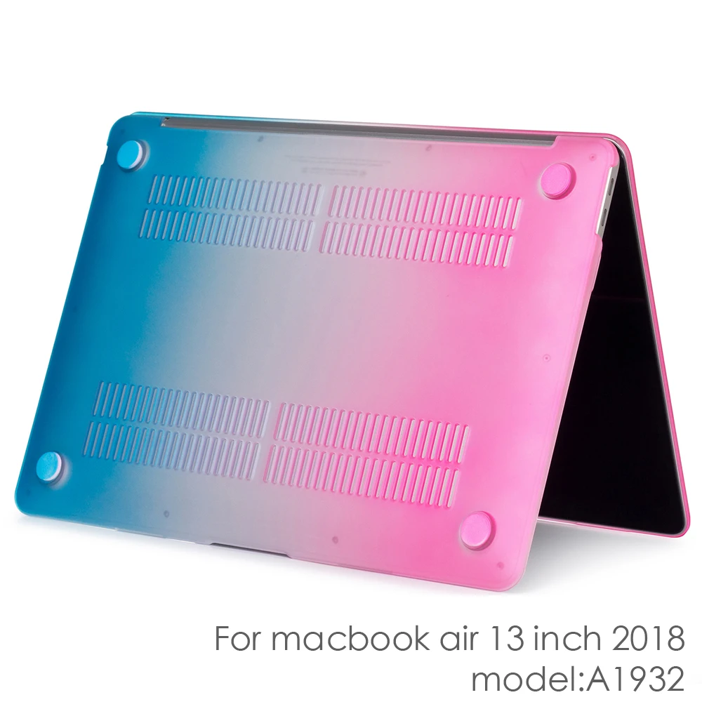 Матовая царапинам ноутбук чехол для MacBook retina pro13 15 12 11 дюймов с/out Touch Bar A1706 A1707 A1990 13air 2018 A1932