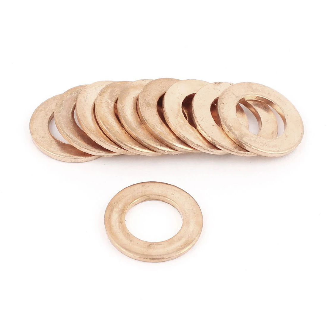10Pcs 10mmx18mmx1.5mm Copper Crush Washer Flat Ring Gasket Fitting