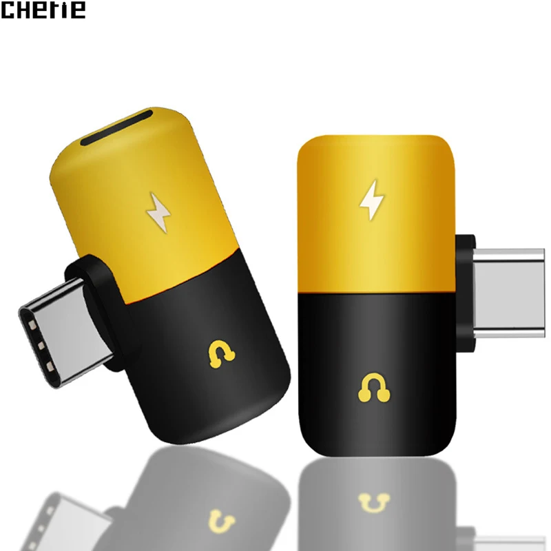 

Cherie Dual Type C Headphone Audio Jack Aux Adapter USB-C Connector Charge For Xiaomi Huawei Samsung Motorola Phone Accessories