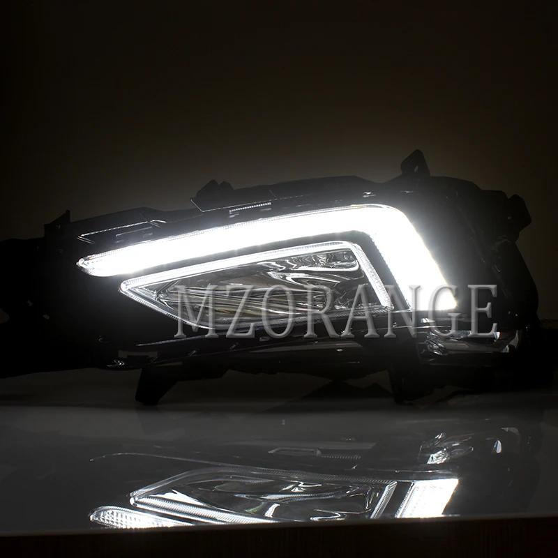 Excellent For Hyundai Tucson 2019 2pcs LED DRL Fog Lamps led fog lights!    cover day light daylight headlights LED Daytime Running Lights 9