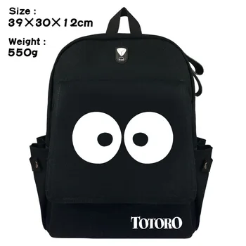 

2018 New Sale School Bags For Totoro Canvas Backpack School Bag Shoulders Anime Printing Knapsack Travel Shingeki No Kyojin
