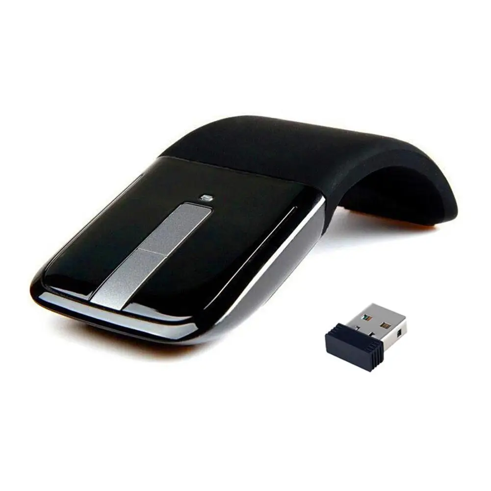 

New Arrival 2.4GHz Arc Foldable Touch Optical Wireless Mouse USB Receiver for PC Laptop
