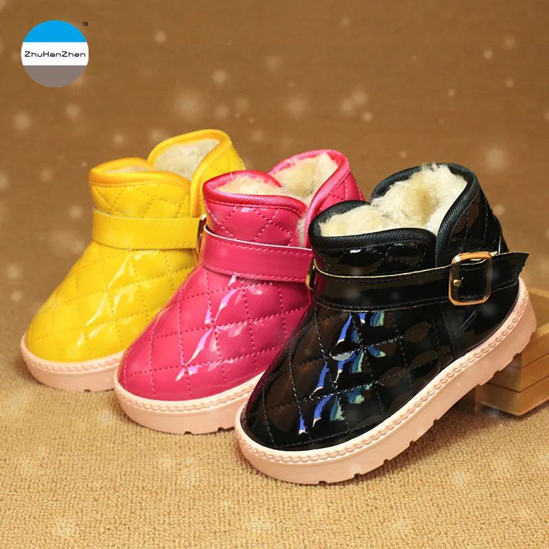 Зимние Детские теплые ботинки для детей от 2 до 7 лет сохраняющие тепло водонепроницаемые детские короткие ботинки модные ботинки хорошего качества для маленьких мальчиков и девочек