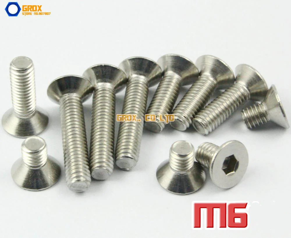 M6 304 Stainless Steel Countersunk Socket Allen Bolt Screwin Bolts