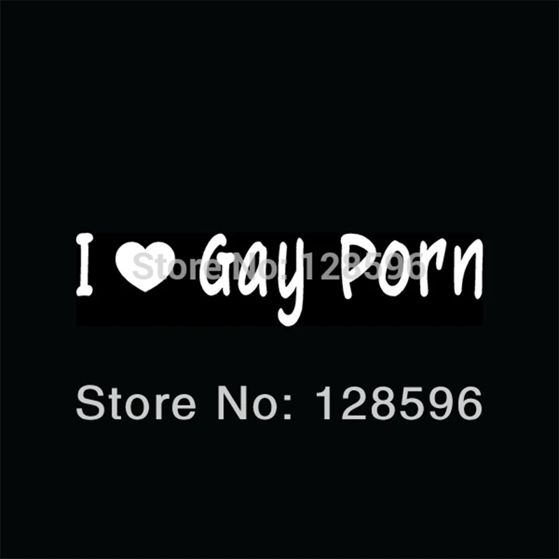 HotMeiNi I LOVE GAY PORN Sticker Prank Funny Vinyl For Car Window Decal 