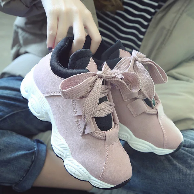 Version Noir 2018 Étudiants Casual Sauvage rose Confortable Coréenne Sport gris Nouvelle Chaussures Tendance Femmes Mode Harajuku De 5fqfRrwH