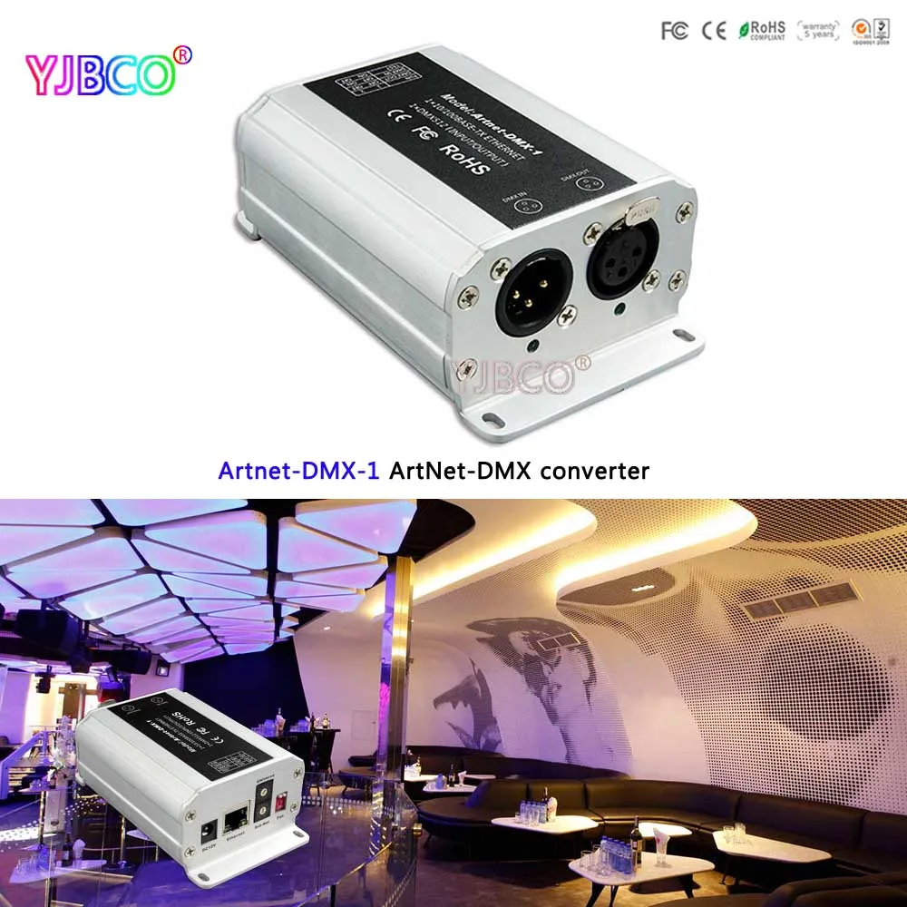 

Artnet-DMX-1; ArtNet-DMX converter;led converter ArtNet/DMX512 input;DMX512 channels output Artnet to DMX converter
