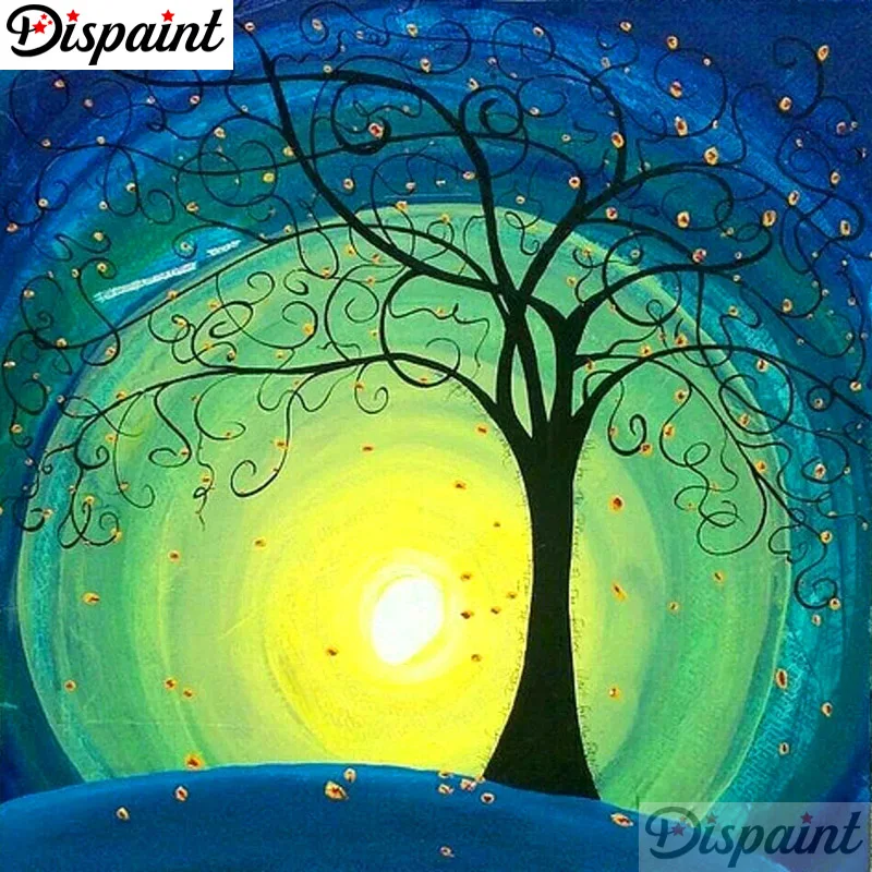 

Dispaint Full Square/Round Drill 5D DIY Diamond Painting "Cartoon tree" Embroidery Cross Stitch 3D Home Decor A10467