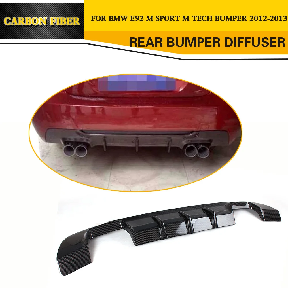 

3 Serise For E92 E93 Carbon Fiber Rear Lip Diffuser Spoiler For BMW E92 E93 335i M Sport Coupe Convertible Bumper 2005 - 2011