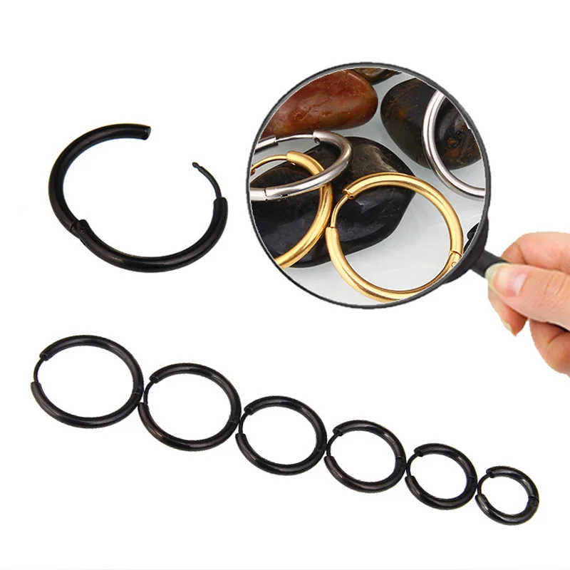 Charmsmic мужские 10 мм 12 мм круглые серьги-кольца женские пирсинг хип-хоп серьги-кольца корейский стиль украшения для тела