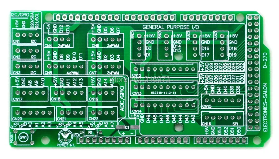 (1 шт./лот) I/O расширение PCB для Mega 2560 R3 доска DIY