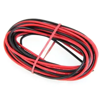 

Promotion ! 2x 3M 18 Gauge AWG Silicone Rubber Wire Cable Red Black Flexible