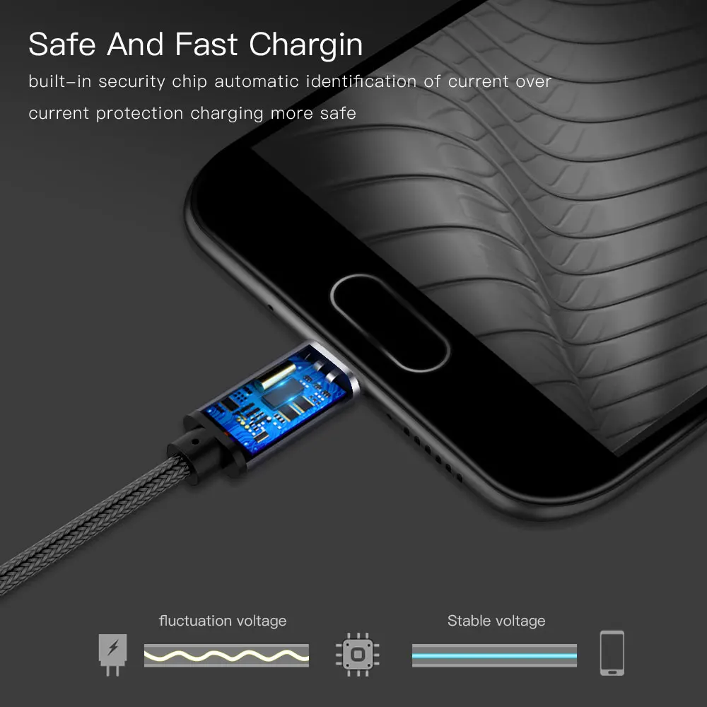 USB نوع C سريع شحن نوع-c 3.1 البيانات الحبل الهاتف المحمول usb c كابل لسامسونج S9 S8 ملاحظة 9 8 ل huawei Xiaomi mi8 mi6 A2