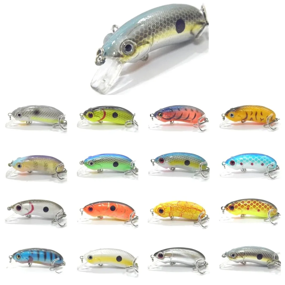 

wLure 6.4cm 9.4g Slow Sinking Crankbait/Jerkbait Twitch and Retrieve Slowly Assorted Colors 2 Treble Hooks C253