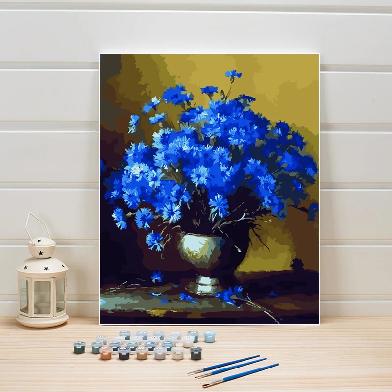 

Canvas Painting Pictures By Numbers Flowers For Adults Paint Acrylics Coloring For Living Room Decor Hand Painted Arts One Piece