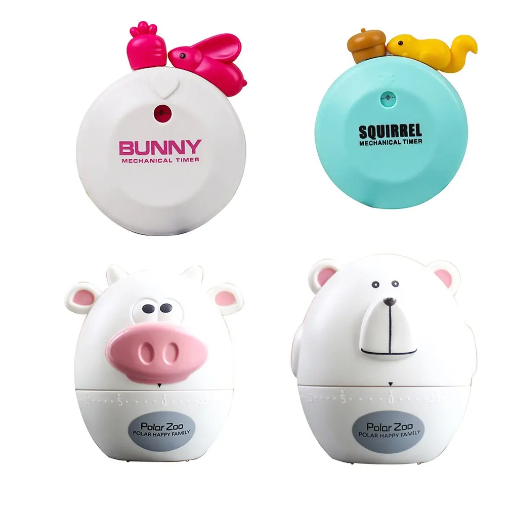 

Creative Cartoon Kitchen Timer 60 Minutes Mechanical Countdown Timer Can Be Attached To The Adsorption Baking Timer