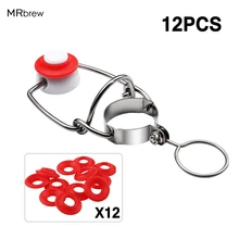 12 шт. Поворотная Крышка для бутылки s откидная крышка для пивной бутылки Замена поворотная крышка с 12 прокладками для красного вина стиль пивной бутылки