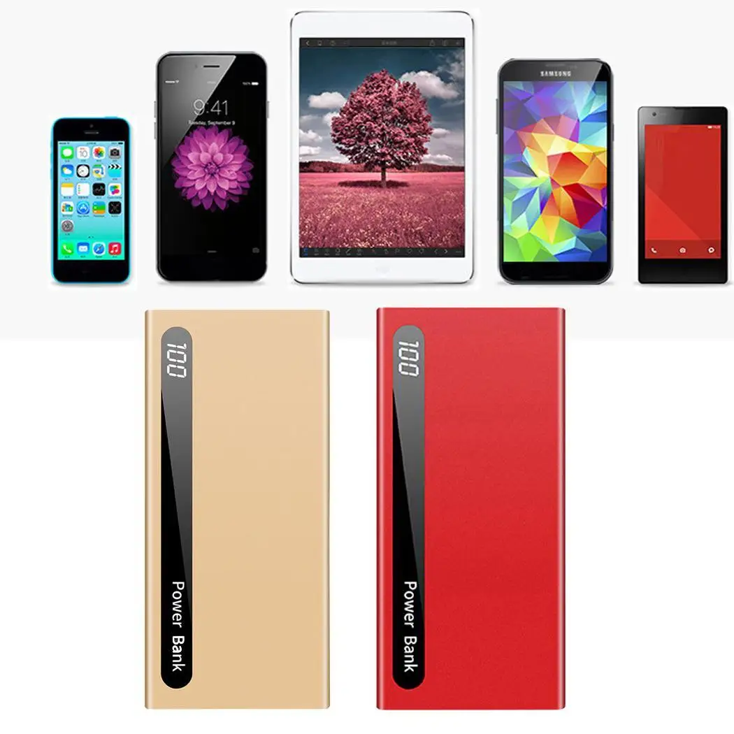 

Ultra-thin 30000 mAh Portable PowerBank Dual USB External Battery LED Portable Charging Mobile phone Charger