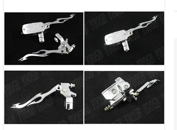

7/8" 22mm Handlebar Flame Reservoir Brake Clutch Levers For Suzuki Boulevard C50 Volusia 800 C90 M109R C109 Marauder 800 M50