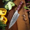 KEEMAKE High Quality 6.5'' Chef Knife Hammer Damascus AUS-10 Steel Blade Kitchen Knives G10 Handle Sharp Meat Slicing Chef Knife ► Photo 2/5