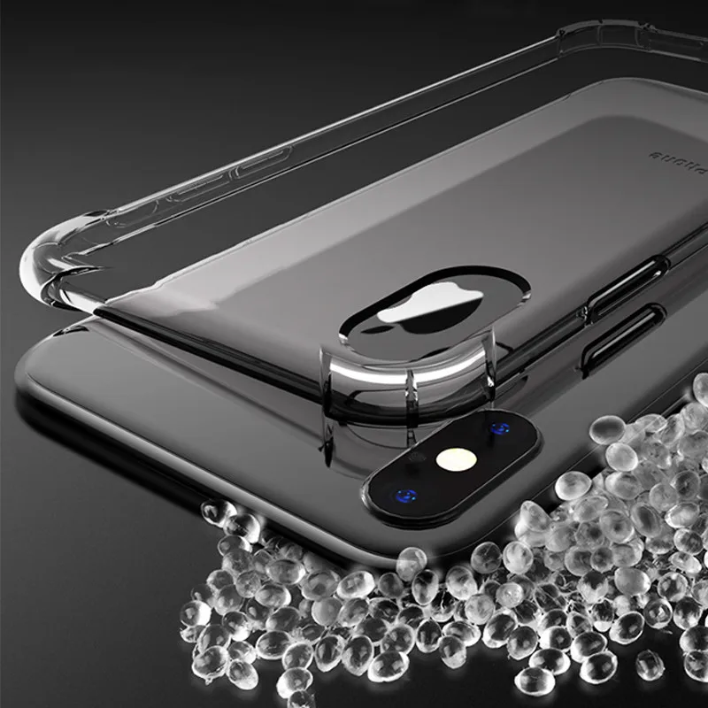Роскошный противоударный чехол для iPhone XS Max X 10 XR iPhone 6s 6 6plus 6s Plus iPhone 7 8 7Plus 8Plus HD Прозрачная защитная задняя крышка