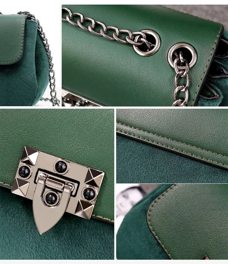 NIGEDU Women Crossbody Bags small Soft velvet flap messenger bags Mini little Shoulder bag female Chain Handbags bolsas feminina (1)