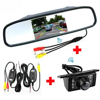 

3In1 Car Parking Assistance System Car Rear View Monitor + IR Night Vision Rearview Camera + 2.4Ghz Wireless kit