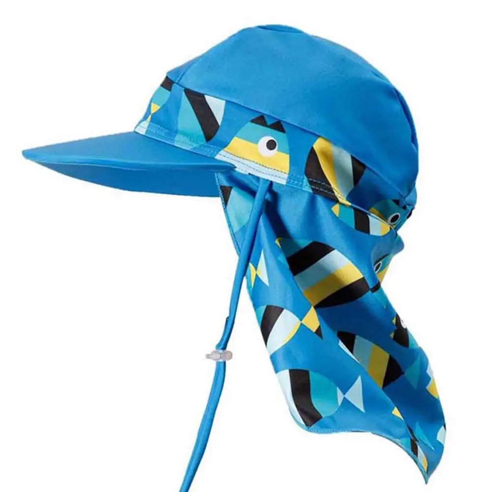 

2019 Outdoor Swimming Flap Caps Children Sunshade Windproof UV Protection Neck Cover Seaside Beach Sportswear Accessories