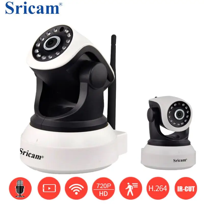 

Sricam SP017 720PHD IP Camera Wireless IR Night Vision Camera NVR P2P Motion Detection PanTilt Indoor Surveillance CCTV Camera