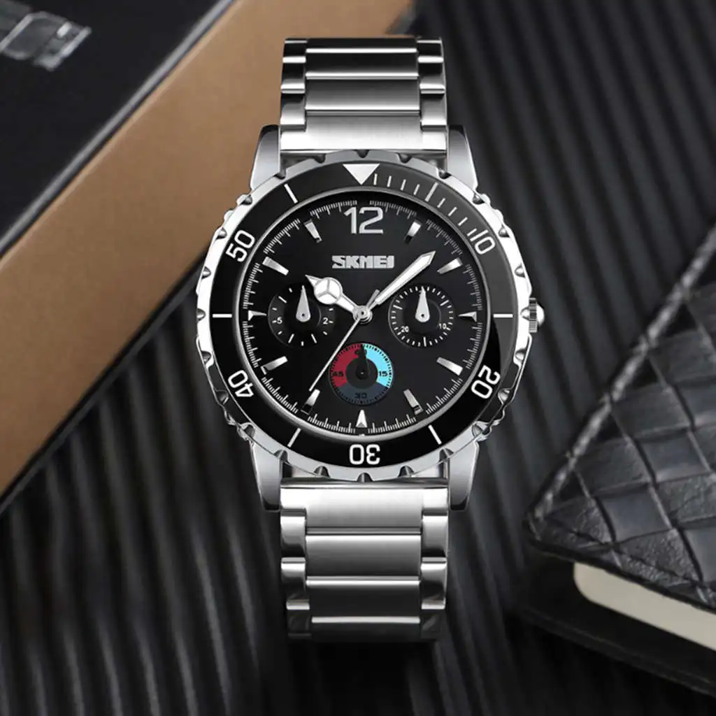 SKMEi уличные спортивные часы мужские деловые модные мужские часы Лидирующий бренд водонепроницаемые кварцевые часы из нержавеющей стали+ сплава