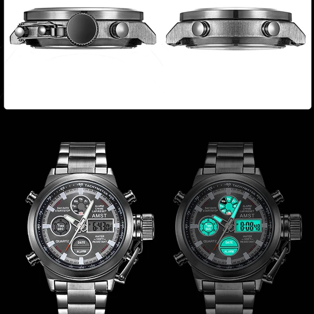 Nowe słynne luksusowe marki mężczyźni wodoodporny Full Steel zegarki męskie kwarcowe analogowe LED zegar męski Sport Wrist Watch Relogio męski tanie i dobre opinie Quartz Wristwatches Alarm Back Light Water Resistant Shock Resistant Stop Watch Complete Calendar Luminous Chronograph Auto Date LED display Nowe słynne luksusowe marki mężczyźni wodoodporny Full Steel zegarki męskie kwarcowe analogowe LED zegar męski Sport Wrist Watch Relogio męski tanie i dobre opinie Quartz Wristwatches Alarm Back Light Water Resistant Shock Resistant Stop Watch Complete Calendar Luminous Chronograph Auto Date LED display
