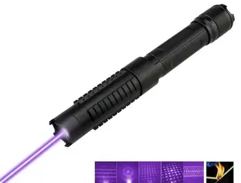 

Blue Violet Purple Laser Pointer Pen 20000m 405nm Burning Adjustable Focus burn match lit cigarette with 5 laser heads