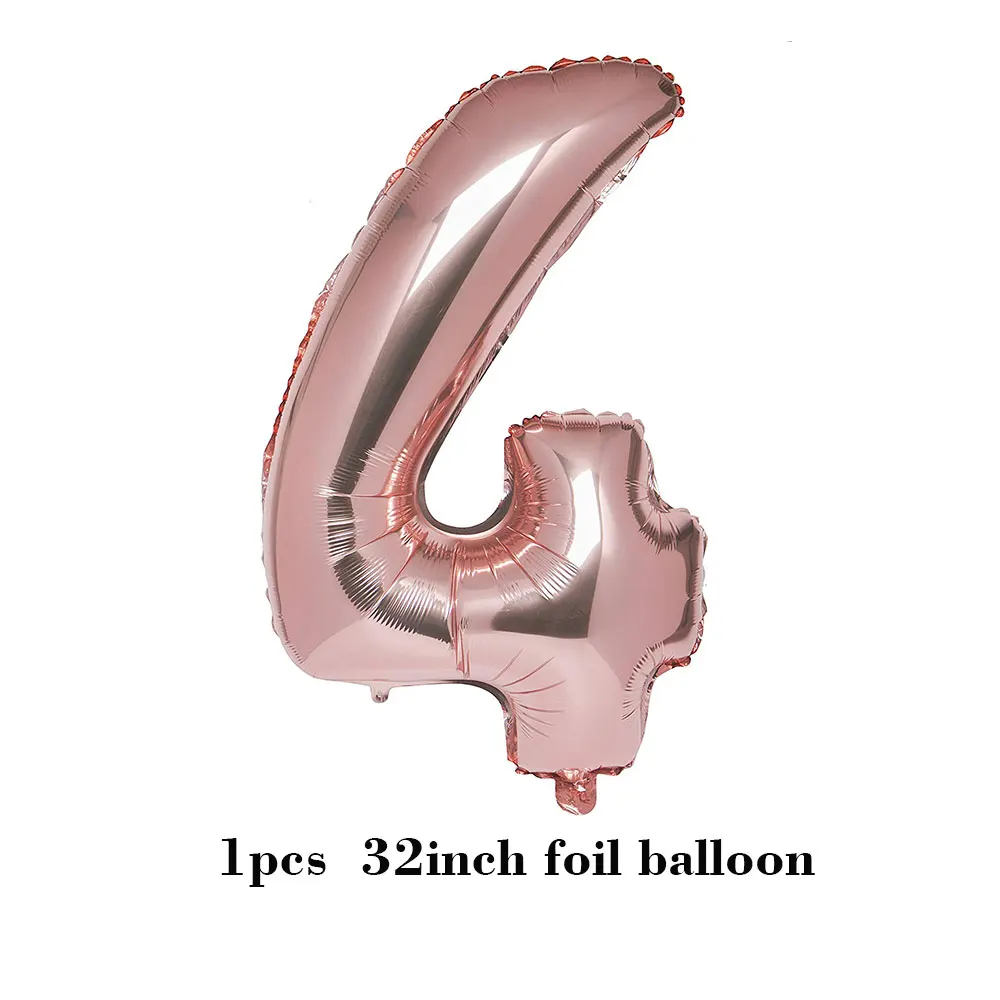 ZLJQ 15 p розовое золото конфетти для дня рождения воздушные шары металлический хромированный шар для 16 30 40 50 60 лет День рождения украшения - Цвет: 1pcs 4