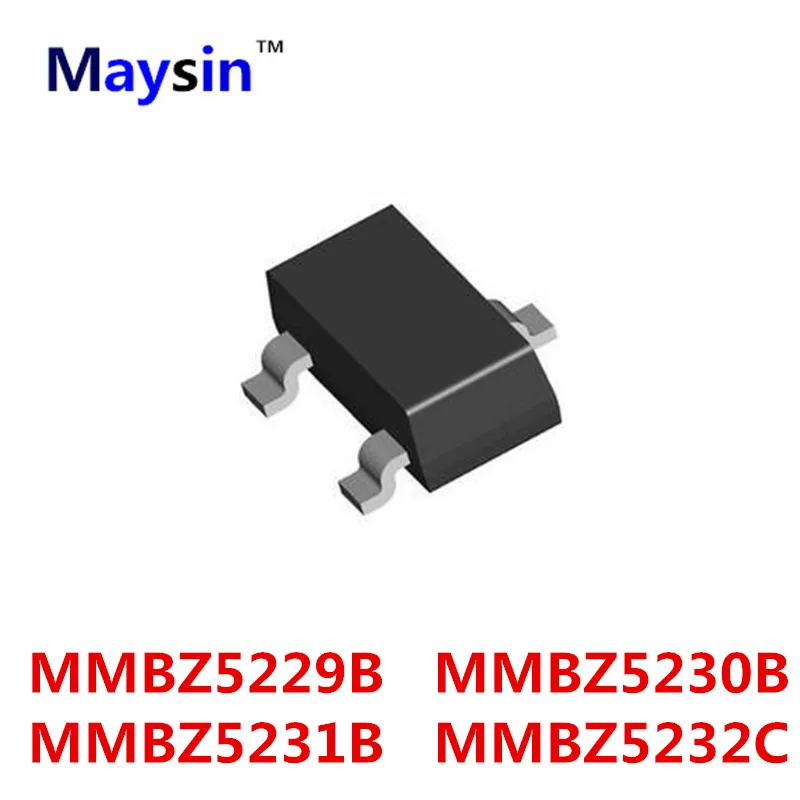 3000 шт. SOD-323 MMBZ5229B 4V3 MMBZ5230B 4V7 MMBZ5231B 5V1 MMBZ5232C 5V6 | Электроника