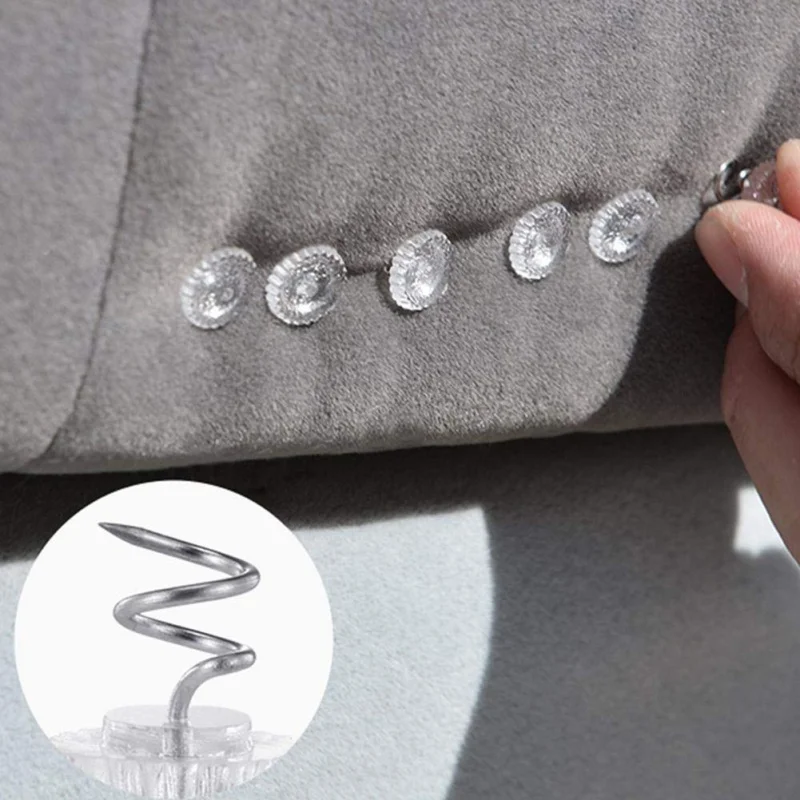 

10/20/30 Transparent Spiral Fixed Needle Sofa Cloth Sheets Non-slip Plastic Slip covers and Bed Skirts Pins