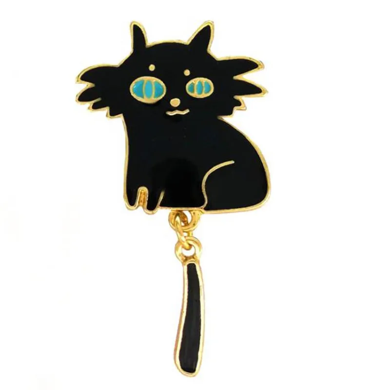 Мода Мультфильм Pussycat металлические значки иконки на Pin Hipster брошь одежду для